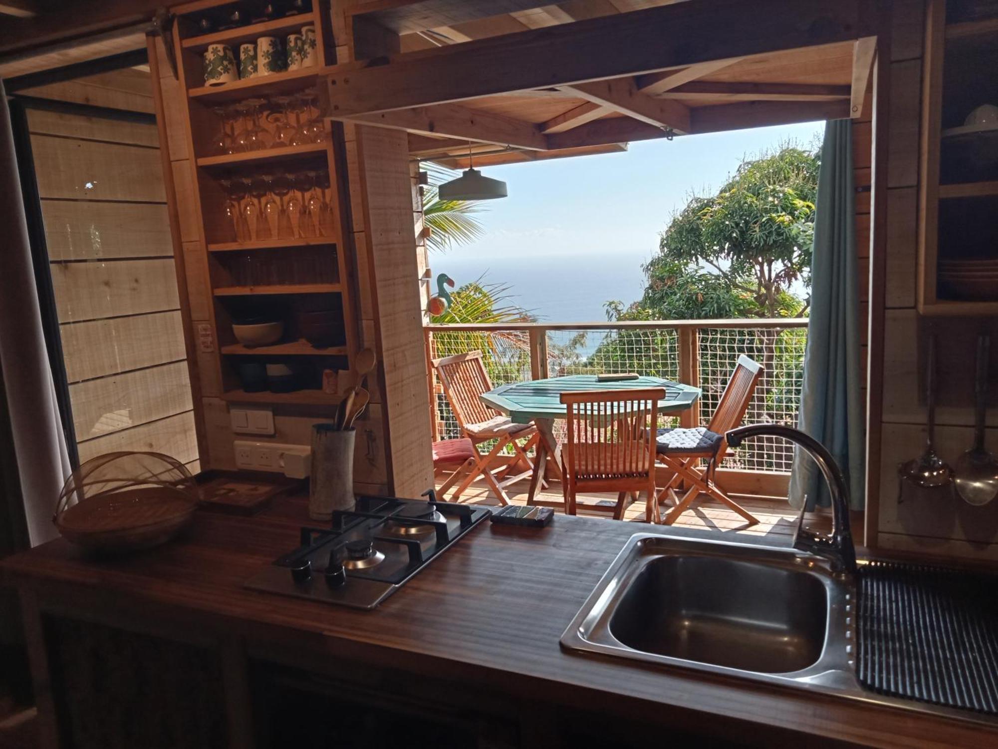 Bungalow Ecologique Avec Toilettes Seches Leu Kabanon Vue Mer Saint-Leu Exterior foto